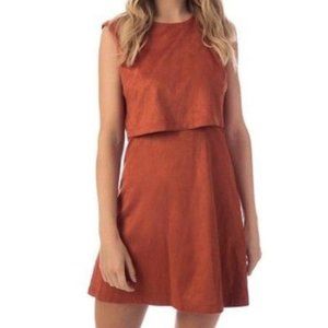 Fashion Union Faux Suede A Line Cutout Mini Dress